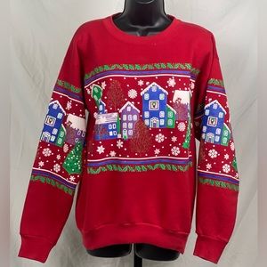 Womens Vintage 90s Christmas Pullover Sweater Size Large